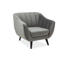 SIGNAL - ELITE 1 Velvet Fotel | Tkanina | Szary Bluvel 14 | Nogi wenge | z MR