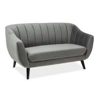 SIGNAL - ELITE 2 Velvet Sofa | Tkanina | Szary Bluvel 14 | Nogi wenge | z MR