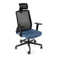 GROSPOL - COCO Fotel Obrotowy BS HD Black / Chrom | Mechanizm Synchro Self SF2 | Zagłówek