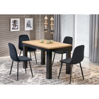 HALMAR - GIZMO Stół rozkładany 120-160 | dąb artisan/czarny | z PL