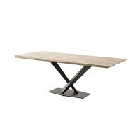 MC AKCENT - GRAVINA Stół 160x90 | Dab lity burgundzki olejowany | Stelaż metal | GRS16RBZ