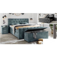 MEBLE BEST - HAMMONTON Łóżko Kontynentalne | Megacomfort Visco | ukryty pojemnikiem na pościel | 160x200