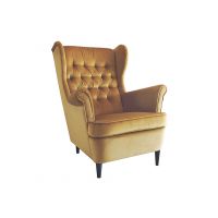 SIGNAL - HARRY Velvet Fotel | Tkanina | Curry | Bluvel 68 | Nogi wenge | z PL