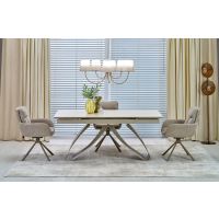 HALMAR - HILARIO Stół rozkładany 180-260 | Spiek- Jasny trawertyn/ kaszmir