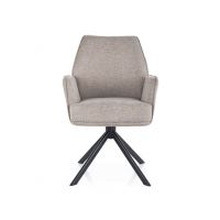SIGNAL - HUGO BREGO Krzesło | Obrót siedziska | Tkanina Brego Beżowy 31 | Stelaż Czarny mat