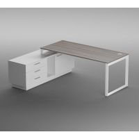 BIURO SERWIS - INTELLI Biurko z Szafką Pomocniczą I-506 | Na Stelażu Metalowym | 190x170 cm