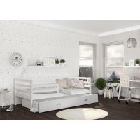 AJK meble - JACEK P MDF Łóżko parterowe 1-osobowe z szufladą 160x80cm