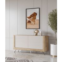 Bydgoskie Meble - KASAI Komoda 2D | 24HKMI45 | Dąb harbor złoty-Kaszmir