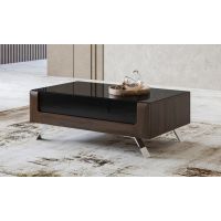 Bydgoskie Meble - KASAI Stolik kawowy | 24RWMI99 | Orzech koloumbia - czarny połysk