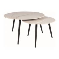 SIGNAL - KORA D Ława | Biały | Stelaż czarny