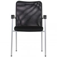 STEMA - Krzesło konferencyjne HN-7501 | Stelaż szary | Kubełek czarny