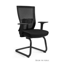 UNIQUE MEBLE - LINK Krzesło Konferencyjne S | Czarne