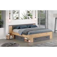 MC AKCENT - FOLLOW Łóżko z dwoma szafkami nocnymi 180/200 | 2228297E2