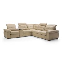 Bydgoskie Meble - LEGEND Narożnik Segm. 1RF man L - el. mod. prost. - el.1SK - el.E- segm. 2,5F P Narożnik prawy lub lewy z manualną funkcją relaks, z szufladą na pościel, funkcją spania i wysuwaną półką | SONET