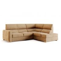 Bydgoskie Meble - LEONARDO Narożnik 2,5F-E-1HT/BK// 1HT/BK-E-2,5F | Narożnik z funkcją spania i pojemnikiem