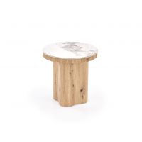 HALMAR - MAGNUM S Ława | Spiek - biały marmur/naturalny