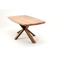 MC AKCENT - MAVERICK S Stół 200x100 | Blat Akacja lita | Stelaż metal lakier czarny mat / akacja natur | 50252AS5 | DOSTĘPNE OD RĘKI