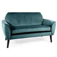 SIGNAL - MENA Velvet Sofa | Tkanina | Zielony Bluvel 78 | Nogi wenge | z MR