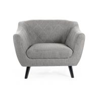 SIGNAL - MOLLY 1 Brego Fotel | Tkanina | Szary Brego 10 | Nogi wenge | z MR