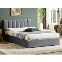 SIGNAL - MONTREAL Velvet Łóżko 160x200 | Szary 192