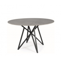 SIGNAL - MURANO Stół fi 120 | Szary | Czarny mat