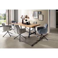 MC AKCENT - MALMOE Stół 180x100 | Krawędź A prosta | Dąb dziki olejowany | MAL18ABE | Stelaż A | MALA18AL