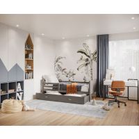 AJK meble - MAX P MDF Łóżko parterowe 1-osobowe z szufladą 190x80cm