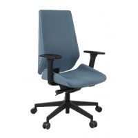 GROSPOL - MOON Fotel Obrotowy Black / Chrome | Mechanizm Synchro Plus SP1 | Podłokietniki 3D | Obciążenie do 150 kg