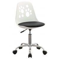 FURNITEX - N-03 Fotel Obrotowy | Czarno - Białe | DOSTĘPNY OD RĘKI