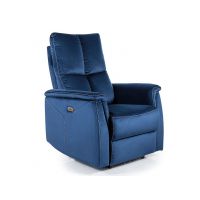SIGNAL - NEPTUN Velvet Fotel rozkładany elektrycznie | Tkanina | Granatowy Bluvel 86 | z MR