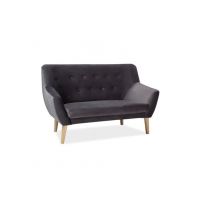 SIGNAL - NORDIC Sofa 2 Velvet | Szary | Bluvel 14 | z PL