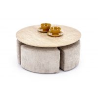 HALMAR - NUGAT Ława z pufami