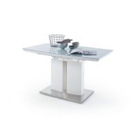 MC AKCENT - NAJUMA Stół 140-180x80x76 biały połysk / szkło