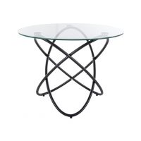 SIGNAL - ORBIT Stół 100x75hcm | Transparentny | Czarny