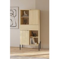 HELVETIA MEBLE WIERUSZÓW - ORE KOMODA WYSOKA 2D1S | 24LGOG42 | Dąb lindberg