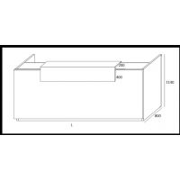 AMS Meble Biurowe - SOPRA Lada Recepcyjna RN1 | Długość 165 cm