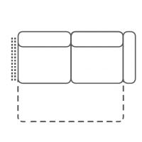 FENIKS MEBLE - PESARO Sofa 2,5F R z funkcją spania | z prawym bokiem