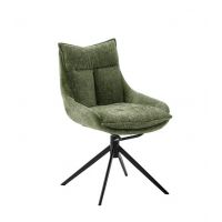 MC AKCENT - PARKER S Krzesło | Obrót siedziska | Metal lakier czarny mat | Tkanina Oliwka | PK4S60OL