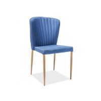 SIGNAL - POLLY Krzesło | Tkaninia | Kolor granatowy | Komplet 2 sztuki | DOSTĘPNE OD RĘKI