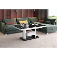 HUBERTUS - QUADRO MAX Ławostół | Czarny połysk | Biały połysk