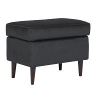 SIGNAL - RON Podnóżek | Velvet tkanina | Bluvel | Czarny 19 | z PL