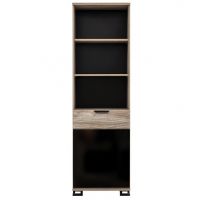 LIVEO - G-TE GT08 REGAŁ L/P CZARNY POŁYSK/DĄB