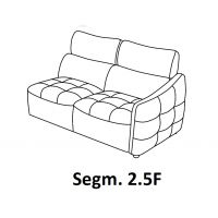 Bydgoskie Meble - DAVOS Segm.2,5F (PUMA) P | Segment 2,5 z prawym bokiem | funkcja spania PUMA