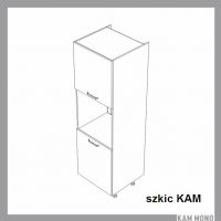 KAM - KAMMONO Szafka SDP60/71 | Słupek do szafek wiszących W/71 | Zabudowa piekarnika | Front nowoczesny P4