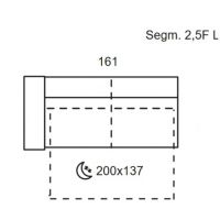 Bydgoskie Meble - ALEXANDRIA Segm. 2,5F L lewy | funkcja spania typu Puma