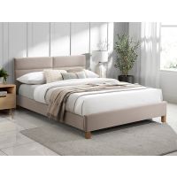 SIGNAL - SIERRA VELVET Łóżko 140x200 | Beż Tapicerka BLUVEL 28