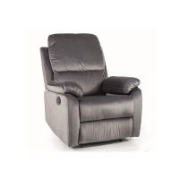 SIGNAL - SPENCER 1 Velvet Fotel rozkładany | Tkanina | Szary Bluvel 14 | z MR