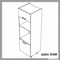 KAM - KAMMONO Szafka SPM60/71 | Słupek do szafek wiszących W/71 | Zabudowa piekarnika i mikrofalówki | Front nowoczesny P4