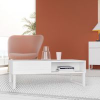 Forte - BRETANIA Stolik kawowy z szufladą CFTT5168-M731 | Biały