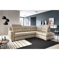 Bydgoskie Meble - SALMO Narożnik 3F-E-1HT/BK// 1HT/BK-E-3F z funkcją spania i pojemnikiem